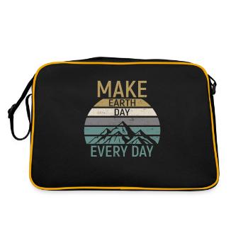Faites du Jour de la Terre tous les jours - Sac Retro - noir/or - Dos