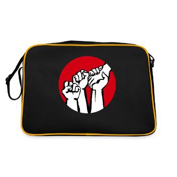 poings1a - Sac Retro - noir/or - Dos