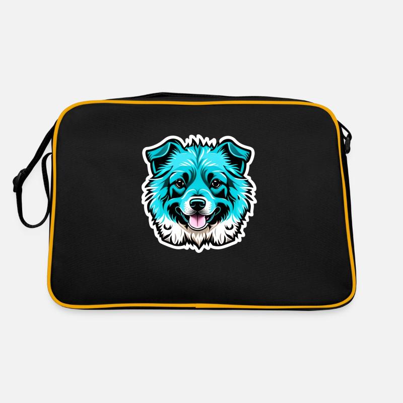 chien mignon - Sac Retro - noir/or