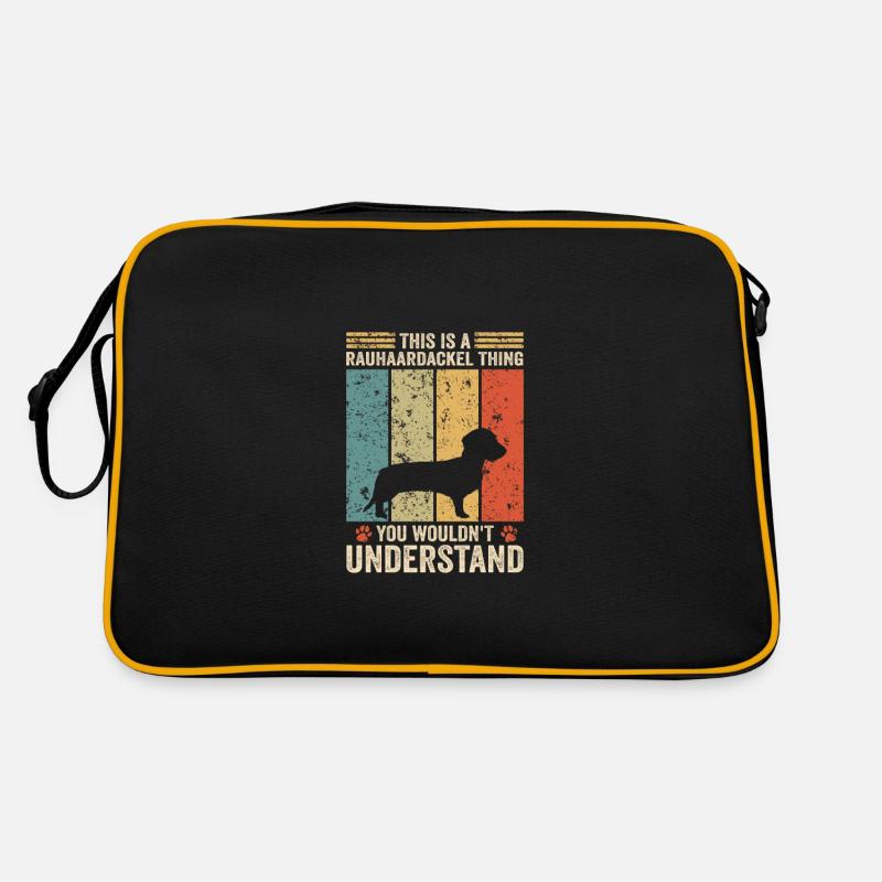 This is a Roughhaired Dachshund Thing Retro Tasche