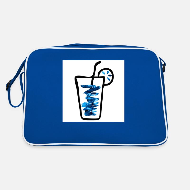 Drink blue Retro Tasche