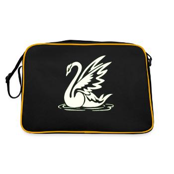 Élément de tatouage vectoriel tatouage cygne d’art corporel - Sac Retro - noir/or - Dos