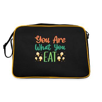 vous êtes ce que vous mangez végétalien - Sac Retro - noir/or - Dos