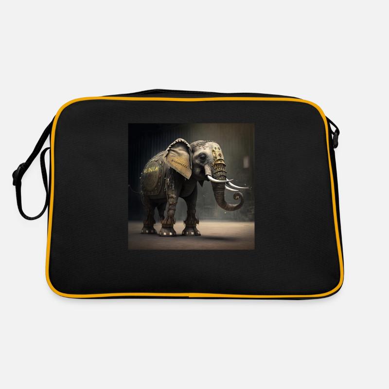 Elefant in Kenia Retro Tasche
