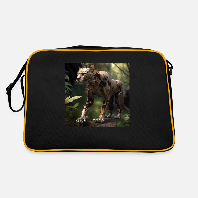 Panter 2 - Retro Tasche - Schwarz/Gold