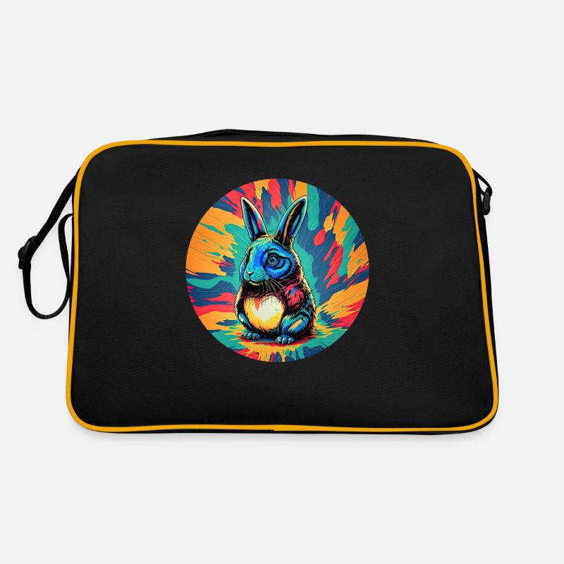 Psychedelic Easter Bunny Retro Bag