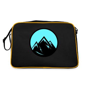 mountains - Retro Tasche - Schwarz/Gold - Hinten