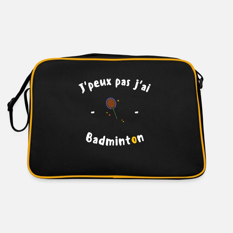 J peux pas j ai Badminton - Sac Retro - noir/or