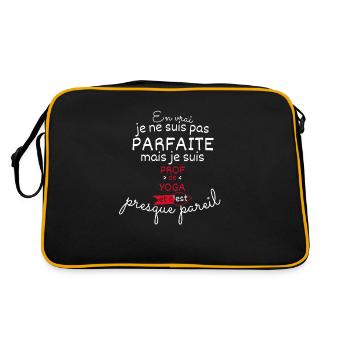 Pas parfaite mais Prof de YOGA - Sac Retro - noir/or - Dos