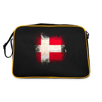 Denmark copenhagen danish scandinavia flag dansk - Retro Bag - black/gold - Back