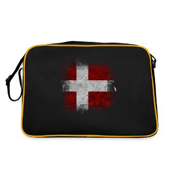 Denmark copenhagen danish scandinavia flag dansk - Retro Bag - black/gold - Back
