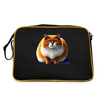 Gros chat avec fourrure moelleuse - Sac Retro - noir/or - Dos