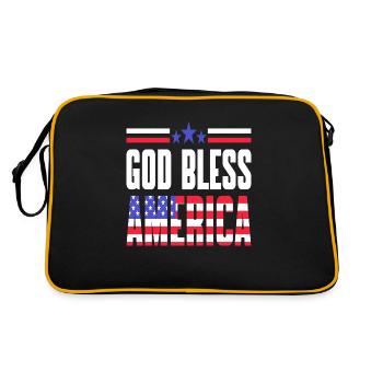God Bless America - Retro Tasche - Schwarz/Gold - Hinten