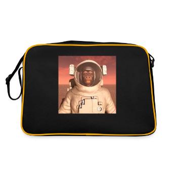 Chimpanzé en combinaison spatiale sur Mars - Sac Retro - noir/or - Dos