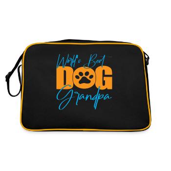 World ́s Best Dog Grandpa - Retro Bag - black/gold - Back