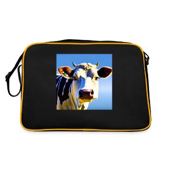 Vache avec des cornes - Sac Retro - noir/or - Dos