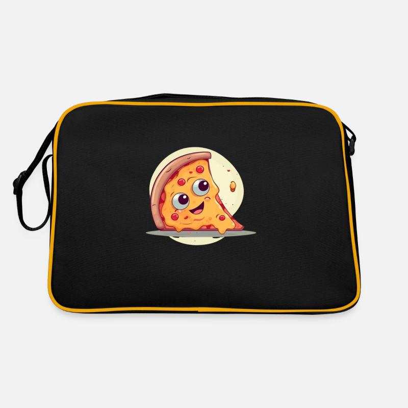HappyPizzSlice - ThePizzfather Retro Tasche