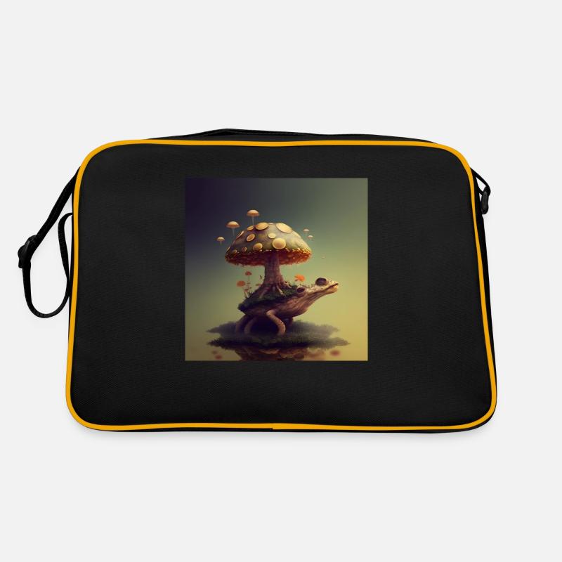 Trippy Turtle with Tree Growing on her Back Retro Bag