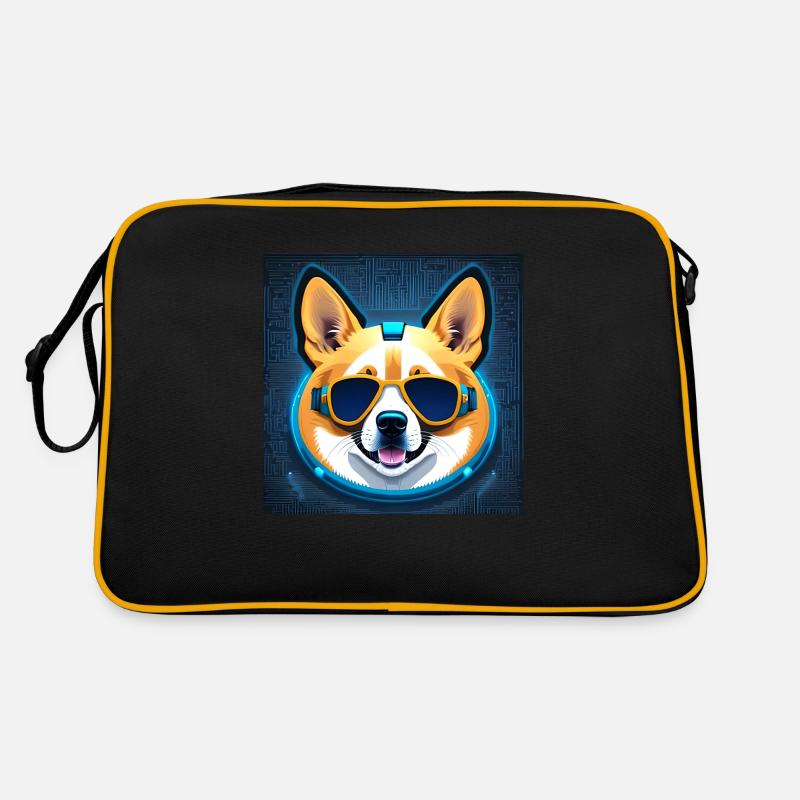 Cool Corgi - Retro Bag - black/gold