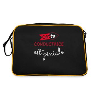 Conductrice Génial cadeau - Sac Retro - noir/or - Dos