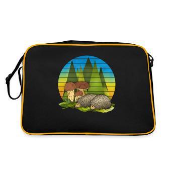 Igel - Retro Tasche - Schwarz/Gold - Hinten