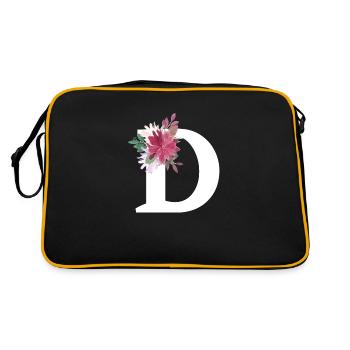 Lettre d floral - Sac Retro - noir/or - Dos