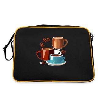 Coffee Coffee Cup Caffeine Gift Coffee Bean - Retro Bag - black/gold - Back