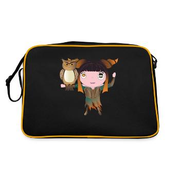 Alva - Retro Bag - black/gold - Back