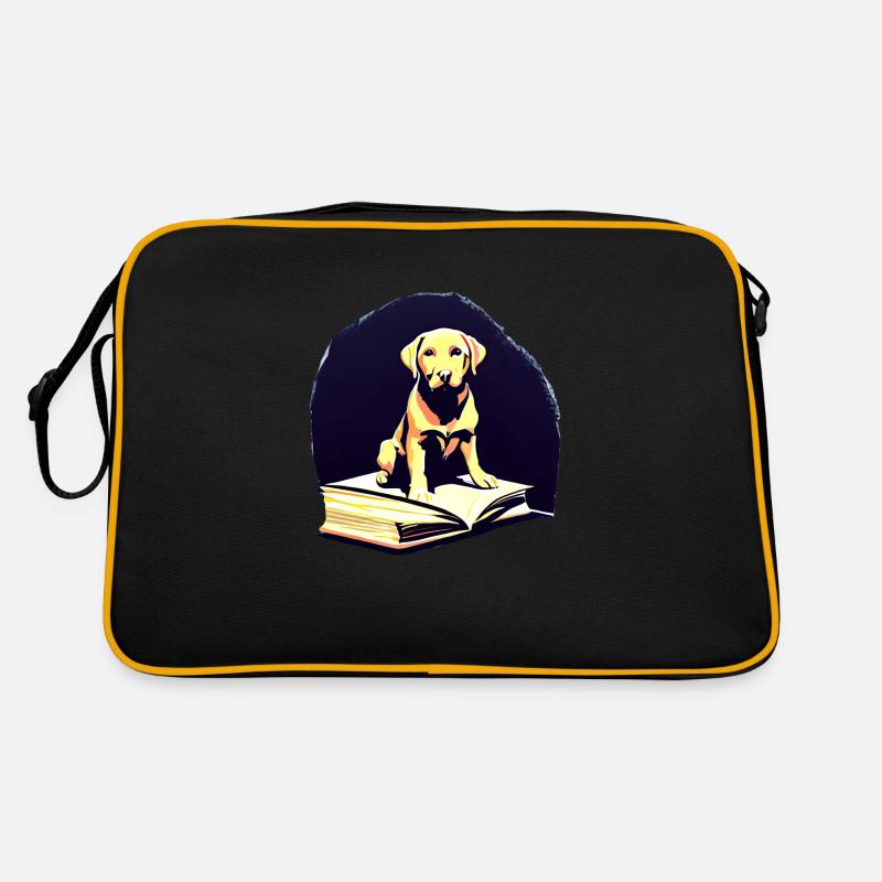 Hunde Lesen Hundehalter Hund Bücher Labrador Buch Retro Tasche