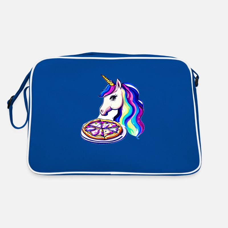 Unicorn Fabeltier Mädchen Pizza Einhorn Einhörner Retro Tasche