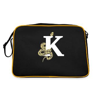 Letter k snake - Retro Bag - black/gold - Back