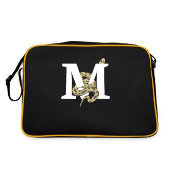 Lettre m serpent - Sac Retro - noir/or - Dos