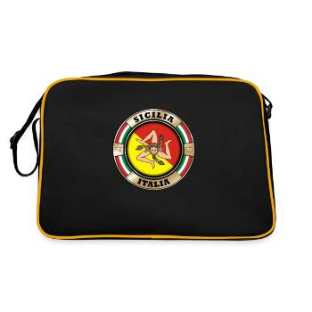 Sicily emblem - Retro Bag - black/gold - Back