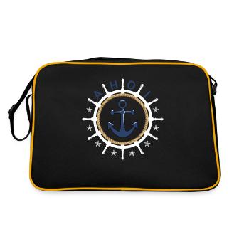 Ahoy Volant Ancre Étoile de mer - Sac Retro - noir/or - Dos