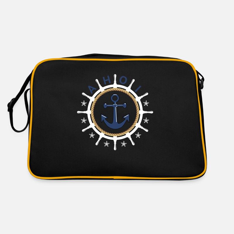 Ahoy Steering Wheel Anchor Starfish Retro Bag