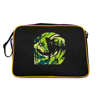 Illusion d’optique art psychédélique rétro formes sexe - Sac Retro - noir/or - Dos