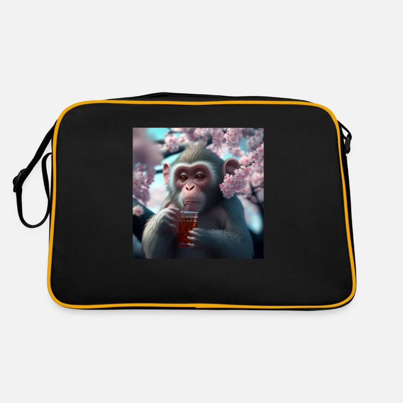 Monkey with drink gift Retro Bag