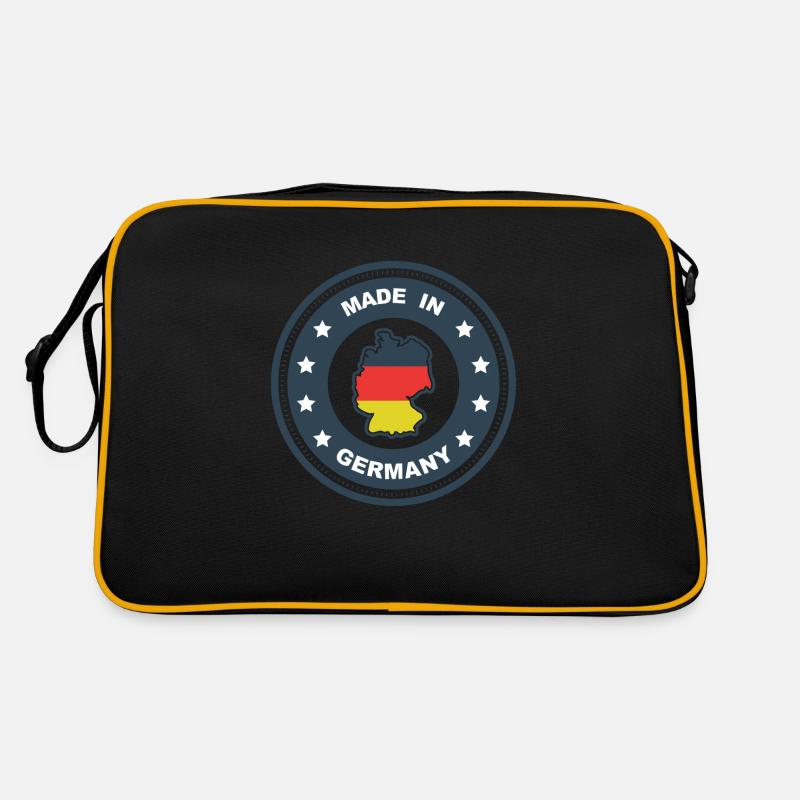 Made in Germany - Retro Tasche - Schwarz/Gold
