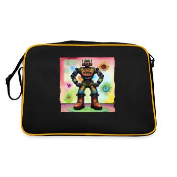 Robo Fleur - Sac Retro - noir/or - Dos