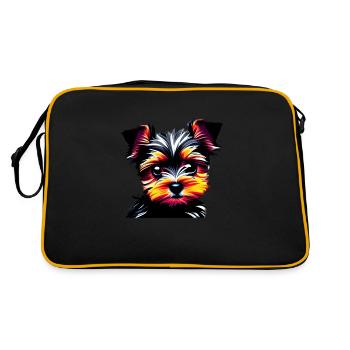 propriétaire de chiot chien Yorkshire Terrier - Sac Retro - noir/or - Dos