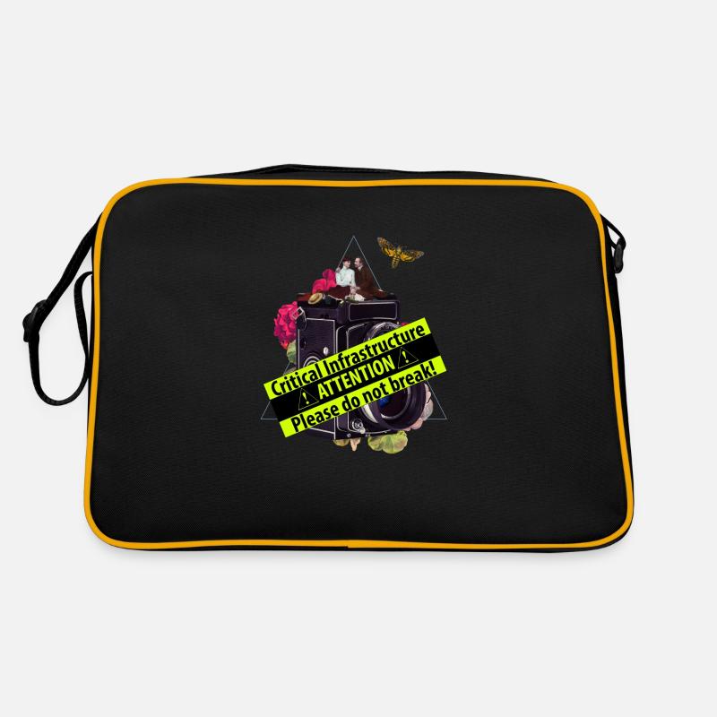 The video camera as critical infrastructure - Retro Bag - black/gold