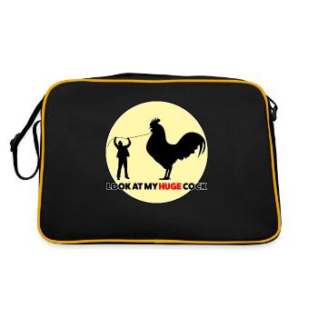 Look at my HUGE COCK. - Retro Bag - black/gold - Back