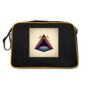 Space Dreieck - Retro Tasche - Schwarz/Gold - Hinten