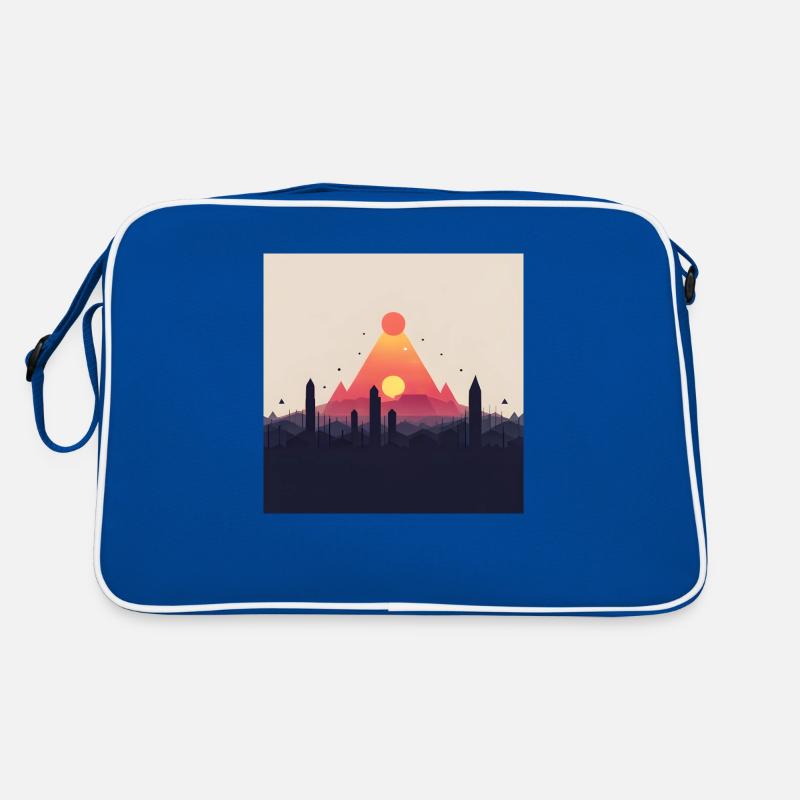 abstrakte Pyramide Retro Tasche