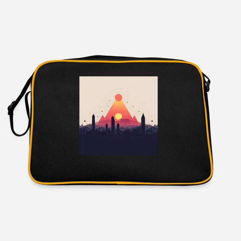 abstract pyramid Retro Bag