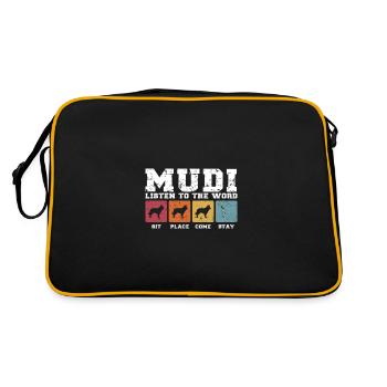 Mudi écoute la parole - Sac Retro - noir/or - Dos