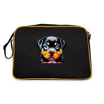 Rottweiler Gardien Chien Chiot Rottweiler Propriétaire de chien - Sac Retro - noir/or - Dos