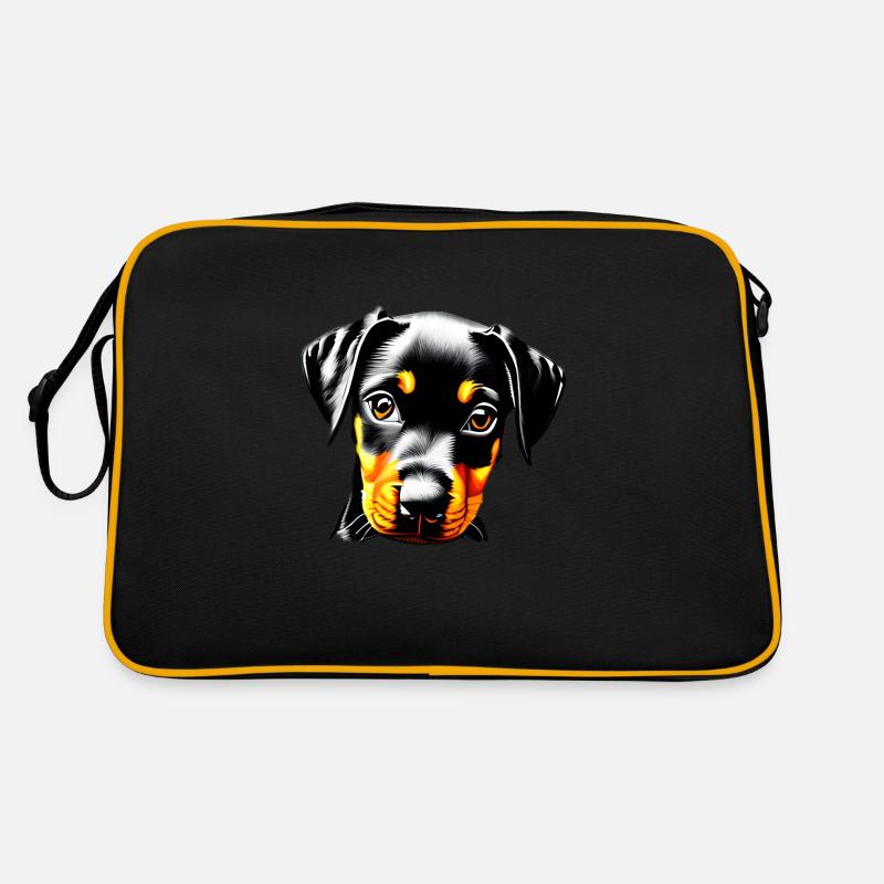 Dobermann Hund Dobermannwelpe Dobermanntrainer Retro Tasche