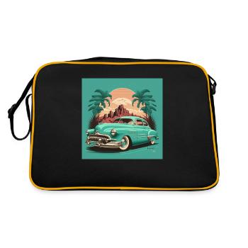 Retro Miami Vice - Retro Tasche - Schwarz/Gold - Hinten