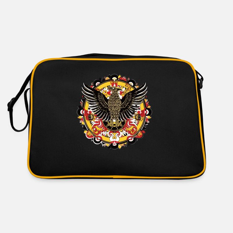 Deutscher Adler - Retro Tasche - Schwarz/Gold
